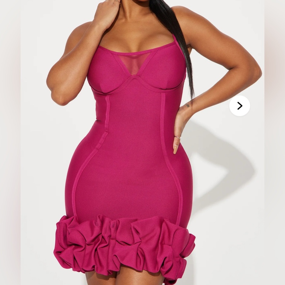 Everly Bandage Mini Dress - Magenta